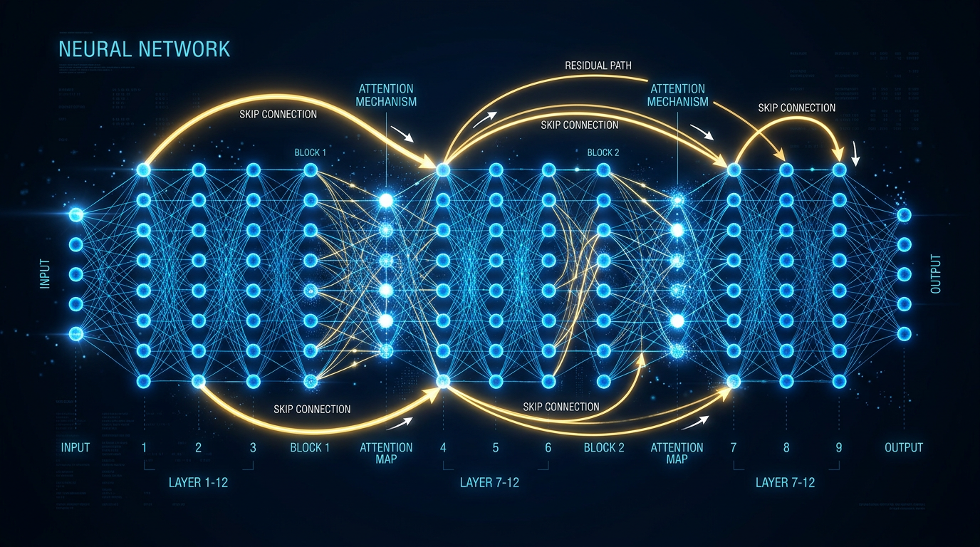 注意力残差：神经网络跳跃连接可视化